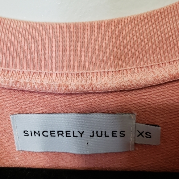 Sincerely Jules Cara Sweatshirt Dress100% Cotton Size Extra Small - Picture 10 of 15